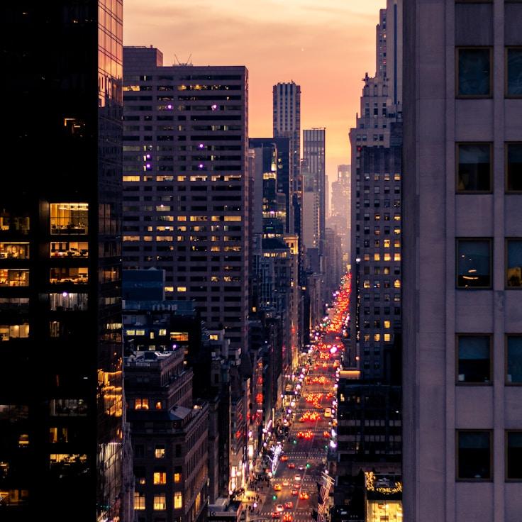City skyline in Madrid, Spain